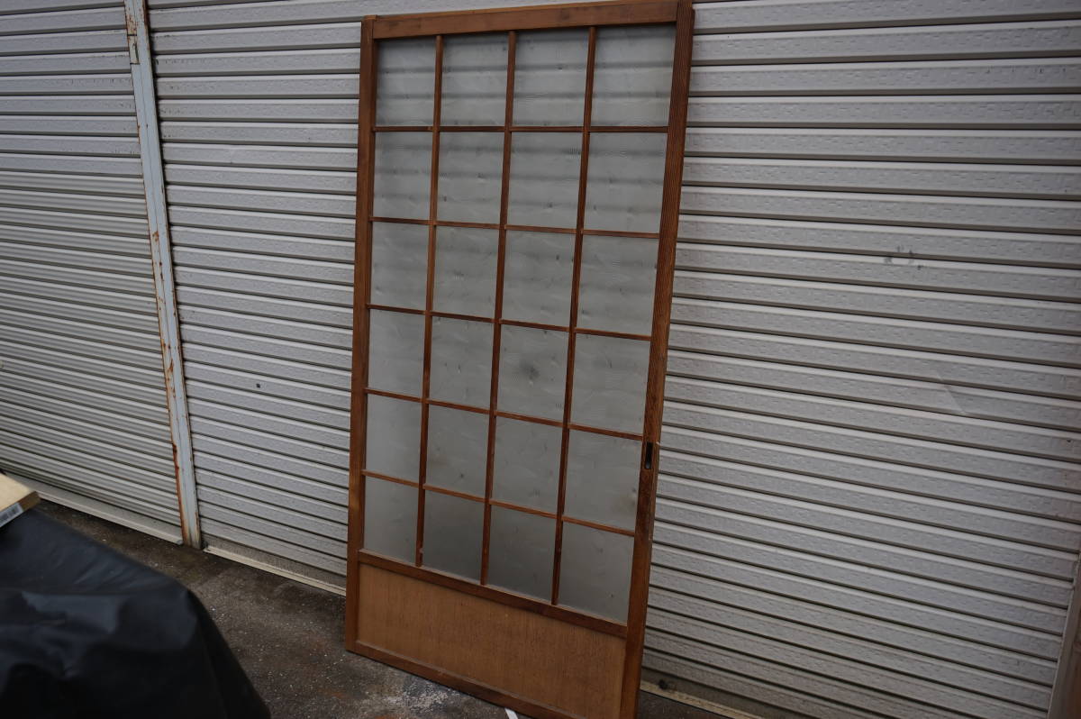 模様ガラス1枚■木製■建具■リビング引き戸/間仕切り/衝立/扉/③拍卖