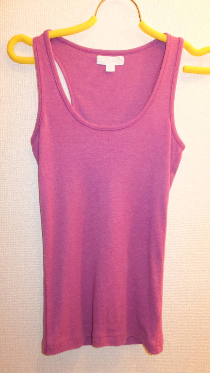 ★FOREVER 21★フォーエバー21 レディーストップス サイズS Ladies Tops size S USED IN JAPAN パープル タンクトップ拍卖