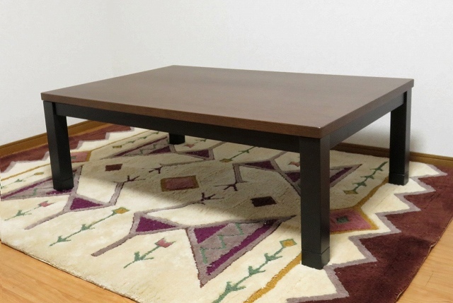 送料無料 木目柄 ツートーン 家具調こたつ 120x80拍卖