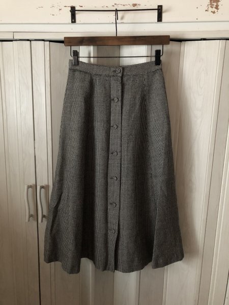 ◆R.Arkwright/フロントボタン千鳥のロングスカート◆e2拍卖