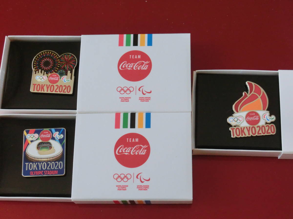 コカ・コーラ COKE ON 東京2020記念ピン 3個セット拍卖