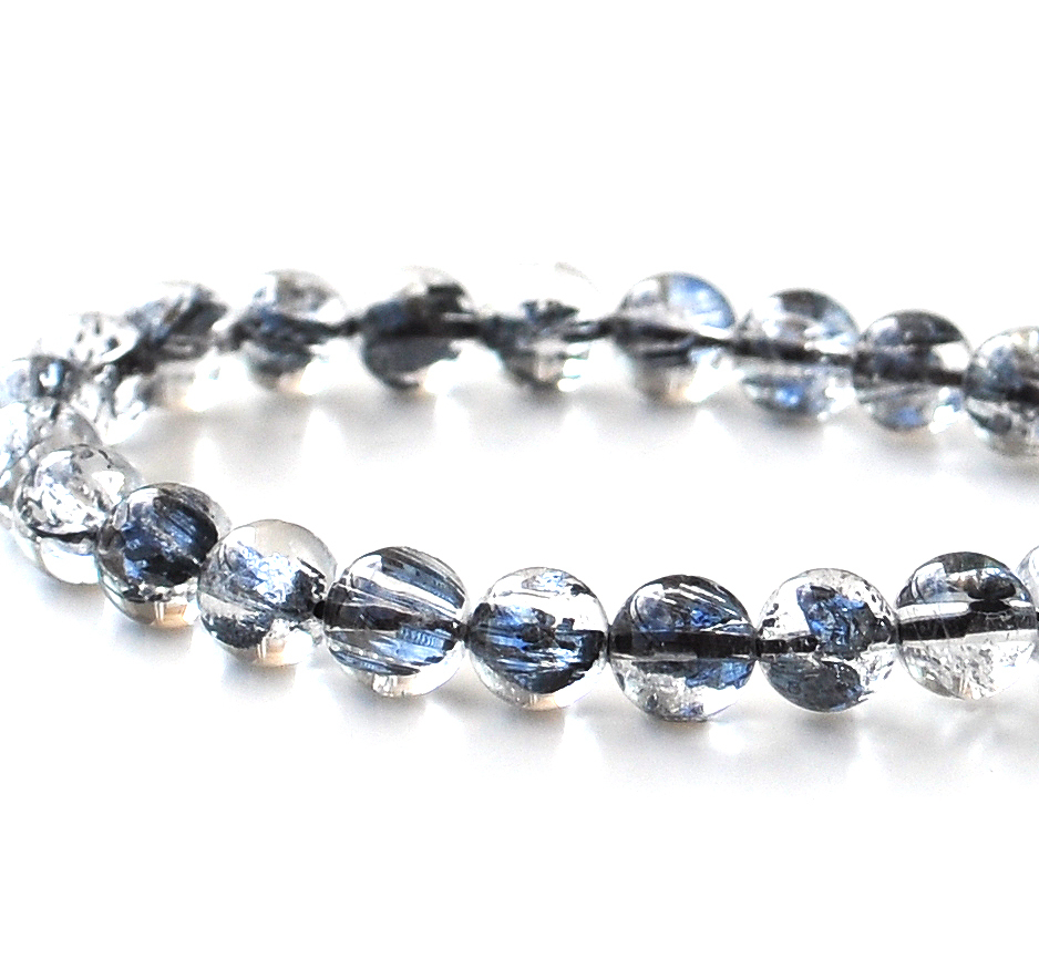 ☆天然石卸☆超激レア!!☆完全別格品!!(宝石質)☆超極上スティブナイトインクォーツ(輝安鉱)☆ブレスレットSA ※ファイナルクオリティー!!拍卖