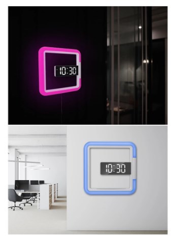 3d ledデジタル壁掛け時計,目覚まし時計,中空ミラー,7色,温度,常夜灯,家の装飾,リビングルーム拍卖