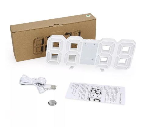 3d ledデジタル壁掛け時計,モダンなデザイン,卓上時計,アラーム,常夜灯,家の装飾,リビングルーム 1~3拍卖