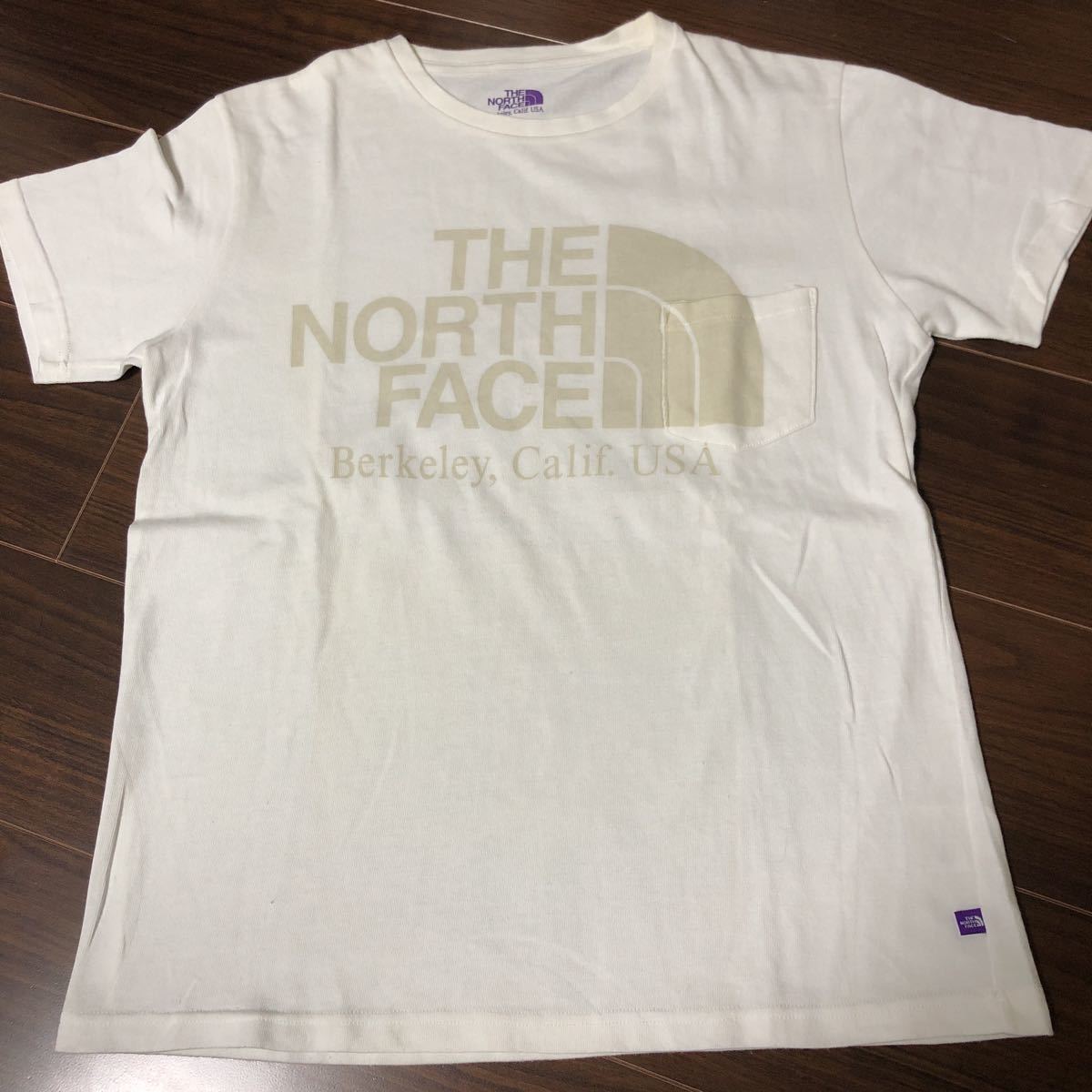 M ノースフェイス パープルレーベル Tシャツ NT3652N クールマックス ロゴT The North Face Purple Label LOGO POCKET ホワイト グレー文字拍卖