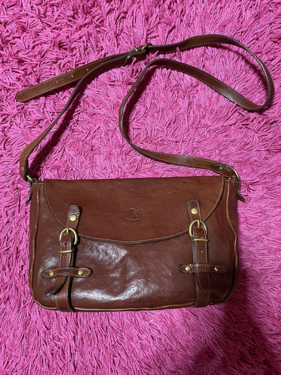 イルビゾンテ IL BISONTE bag バケッタビンテージ ショルダーバッグ 型番 5412307510_66 ブラウンUSEDかばん レザー 革製カバン 肩かけ拍卖
