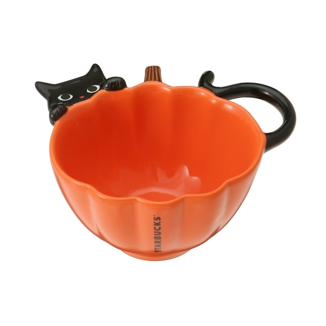 ハロウィン2021ボウルパンプキンキャット& ハロウィン2021リッド付マグパンプキンキャット296ml 売切れ品 スターバックス 黒猫 ネコ拍卖