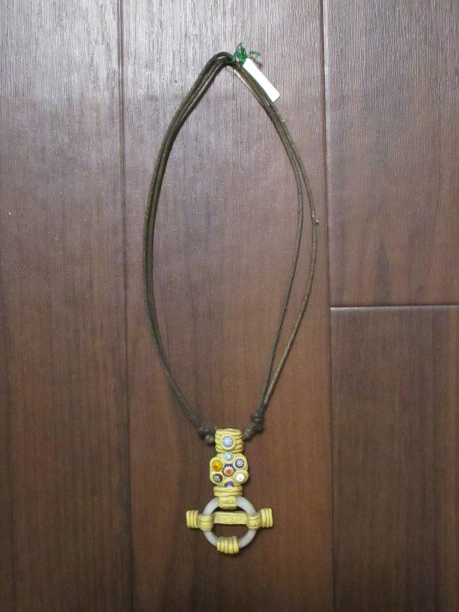 ②新品*男女兼用*一点物*ハンドメイド*練り物+ビーズ+天然石*ネックレス拍卖