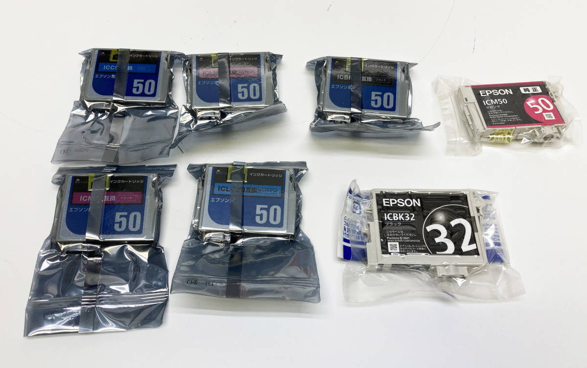 エプソン用(互換)インク EPSON IC6CL50・ICBK32、インクジェットプリンター、カラーインク ★ジャンク拍卖