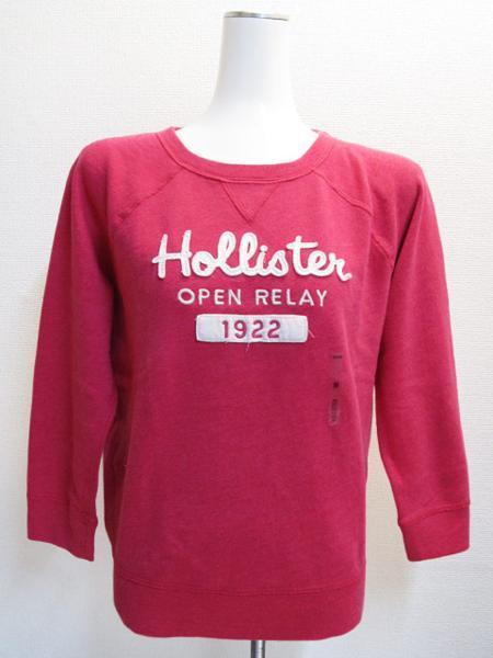 Hollister トレーナー 濃桃ピンク レディースS / USホリスター 女性スウェット拍卖