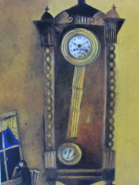 シャガール、時計、希少レゾネの一頁、 新品額装付 送料無料、ami5拍卖