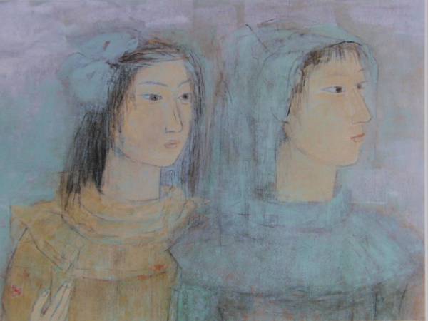 岡本 彌壽子 、薄暮、大判・豪華画版、版上落款入、新品額付、salt拍卖