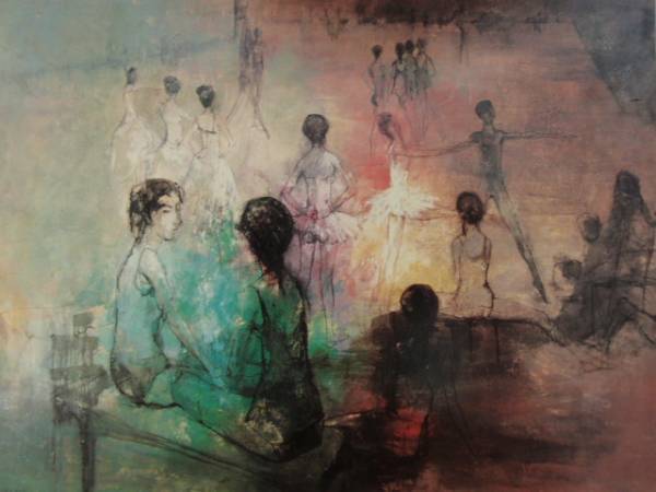 ジャンセン 「稽古の合間」、繊細、可憐、希少画集画、 新品額装付 送料無料、ami5拍卖