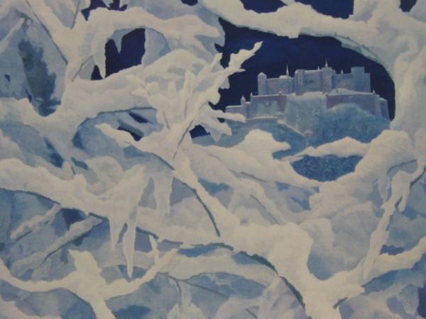 東山魁夷、雪の城、青の世界高額画一部、新品額付 送料無料、ami5拍卖