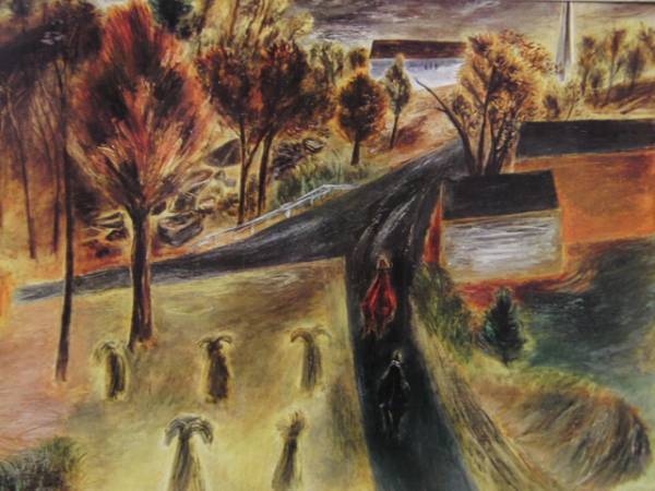 国吉康雄・Kuniyoshi/Yasuo、秋のたそがれ、コロタイプ新品額付 送料無料、ami5拍卖