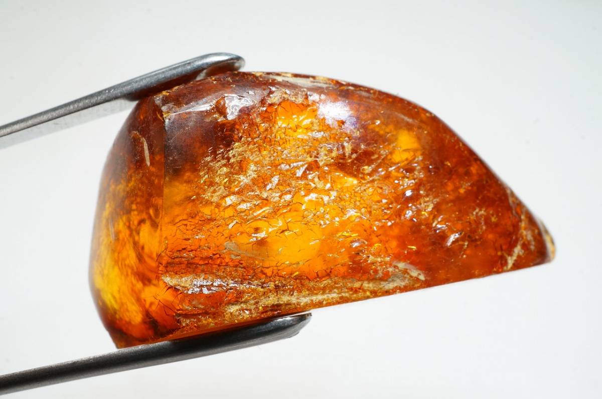 在庫僅か!!インドネシア・スマトラ島産ブルーアンバー 琥珀 原石4g①拍卖