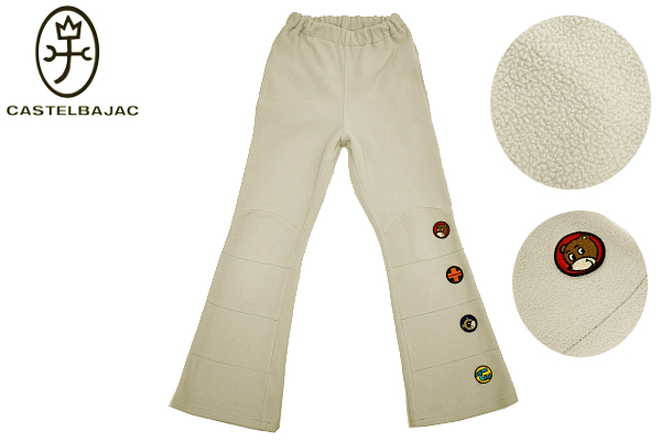 K-3062★美品★CASTELBAJAC KIDS SPORT カステルバジャック キッズスポーツ★秋冬 グレー灰色 フリース ブーツカット フレアーパンツ 140cm拍卖