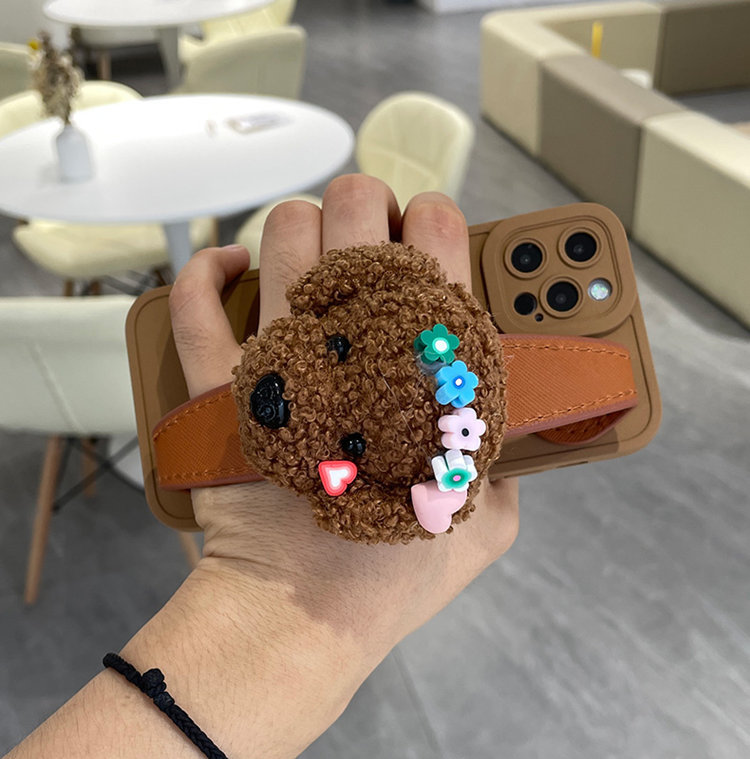 iPhone 13 ケース iPhone13 カバー アイフォン13 ケース Apple 6.1インチ 保護カバー 背面 犬手首バンド シリカゲル かわいい おしゃれ拍卖