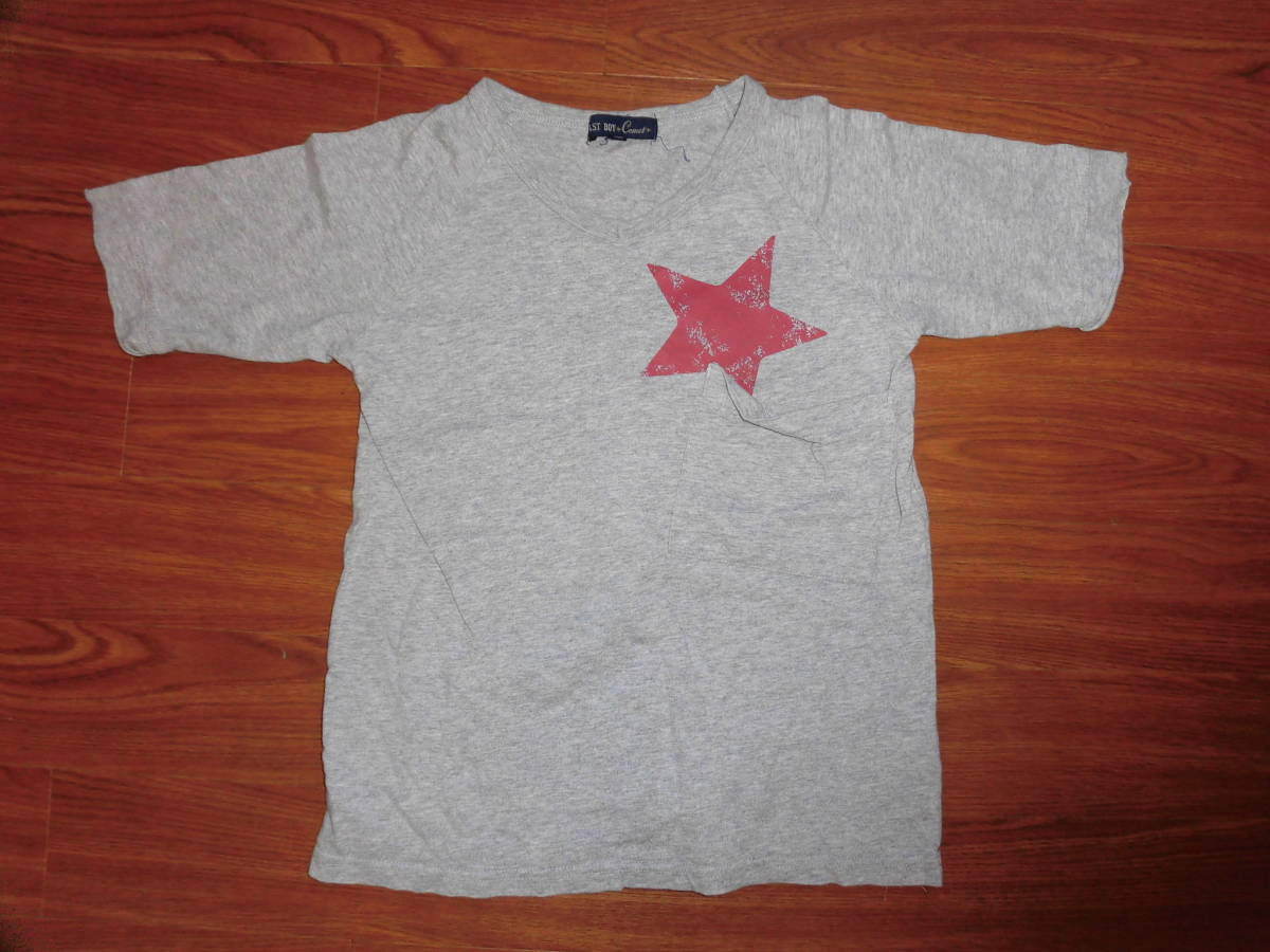 イーストボート★背中ロゴ、グレーの半袖Tシャツ★150拍卖