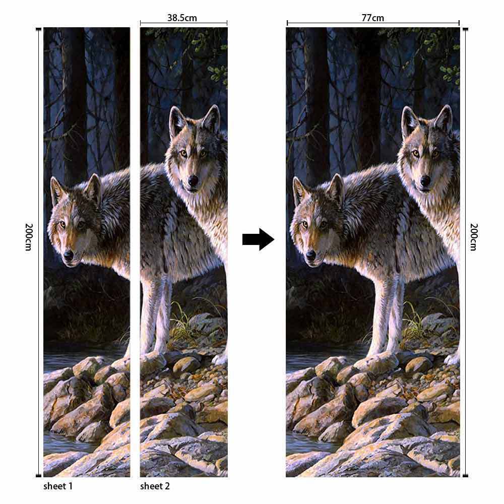 ウォールステッカー ドア シール 貼ってはがせる 室内用ドア装飾シート 防水シール 部屋 ドアシート 3D ドア壁紙 DIY おしゃれ 飾り拍卖