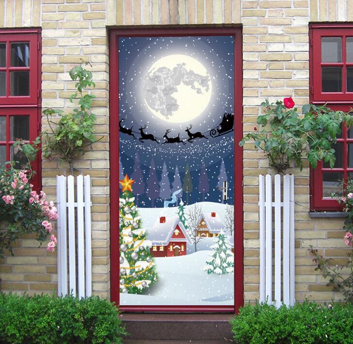 ウォールステッカー シール 貼ってはがせる 室内用ドア装飾シート 防水シール 部屋 ドアシート ドア壁紙 DIY おしゃれ 飾り拍卖