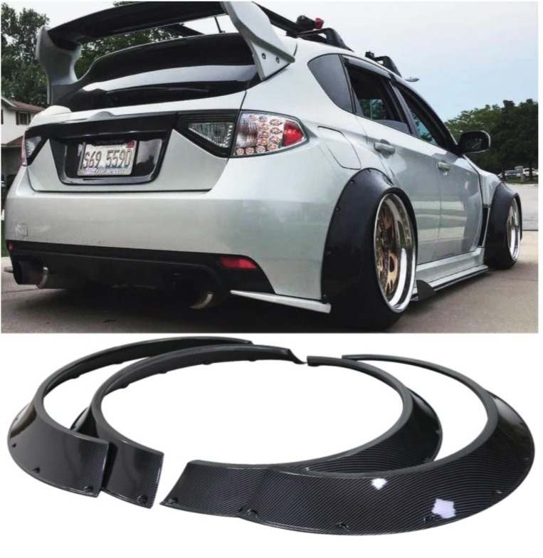 ★☆【大人気!!】オーバーフェンダー カーボンファイバータイプ 極太タイヤ ビス止め 汎用 計4枚セット 800mm/840mm☆★拍卖