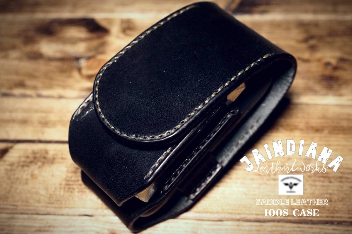 iQOS ILUMA ハンドメイド サドルレザー アイコスイルマ ケース ブラック拍卖