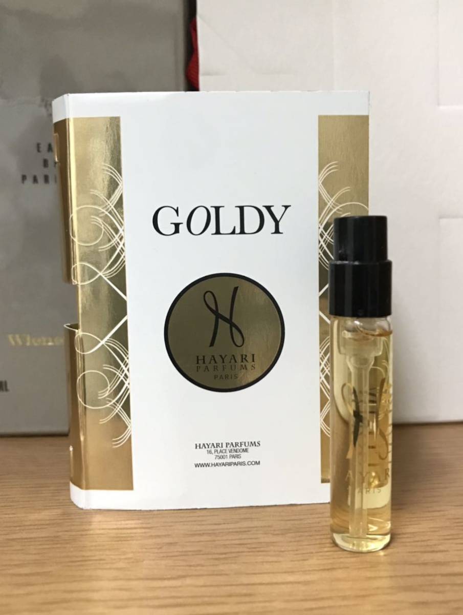 《送料無料》 ハヤリ パルファン ゴールディ オードパルファン 2ml サンプル ※未使用※ HAYARI PARFUMS GOLDY拍卖