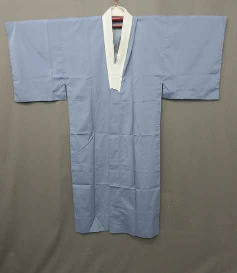 【政】30082 男物長襦袢 清水寺に松林 銘有り 化繊 着物 拍卖