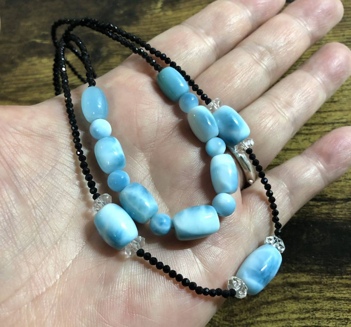 ■ 新品 ハイクオリティ ラリマー ネックレス 2本セット 極上 AAAAA 天然石 鑑別書付き ☆。.:*・45000拍卖