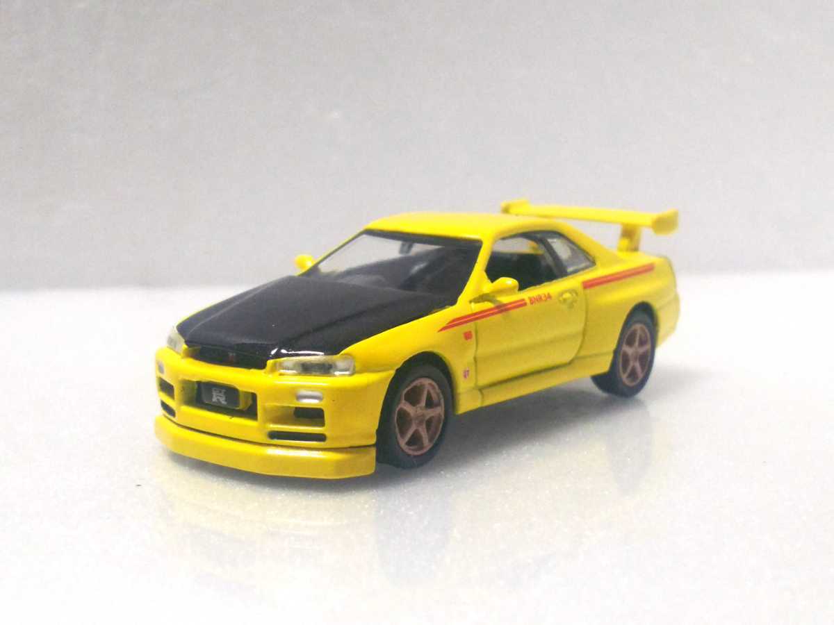 Targa 1/64 日産 スカイライン GT-R R34 BNR34 ニスモ LMGT4 ブロンズ 黄 イエロー タッカー タルガ THE ENGINE TUNED エンジン チューンド拍卖