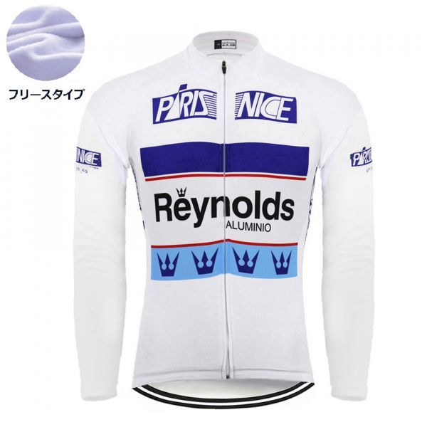 新品 長袖 裏起毛 サイクルジャージ レトロデザイン No45 XL スペイン フルジップ ウェア メンズ サイクリング フリース ロードバイク MTB拍卖