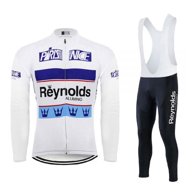 新品 長袖 レトロデザイン 上下セット No78 Sサイズ スペイン サイクルジャージ ウェア メンズ サイクリング MTB ロードバイク 自転車拍卖