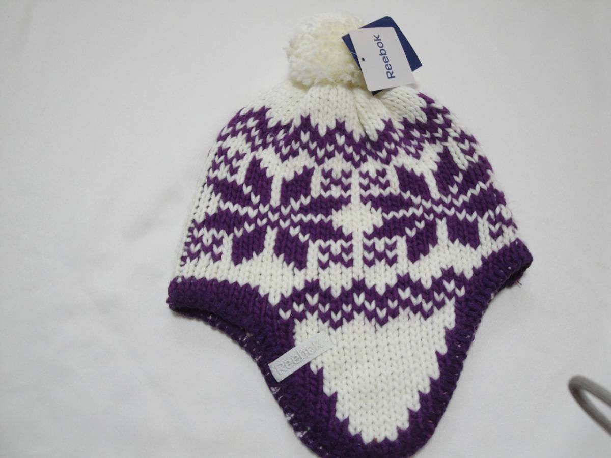 ★☆リーボック Reebox フラップキャップ 新品未使用品 白/紫☆★拍卖