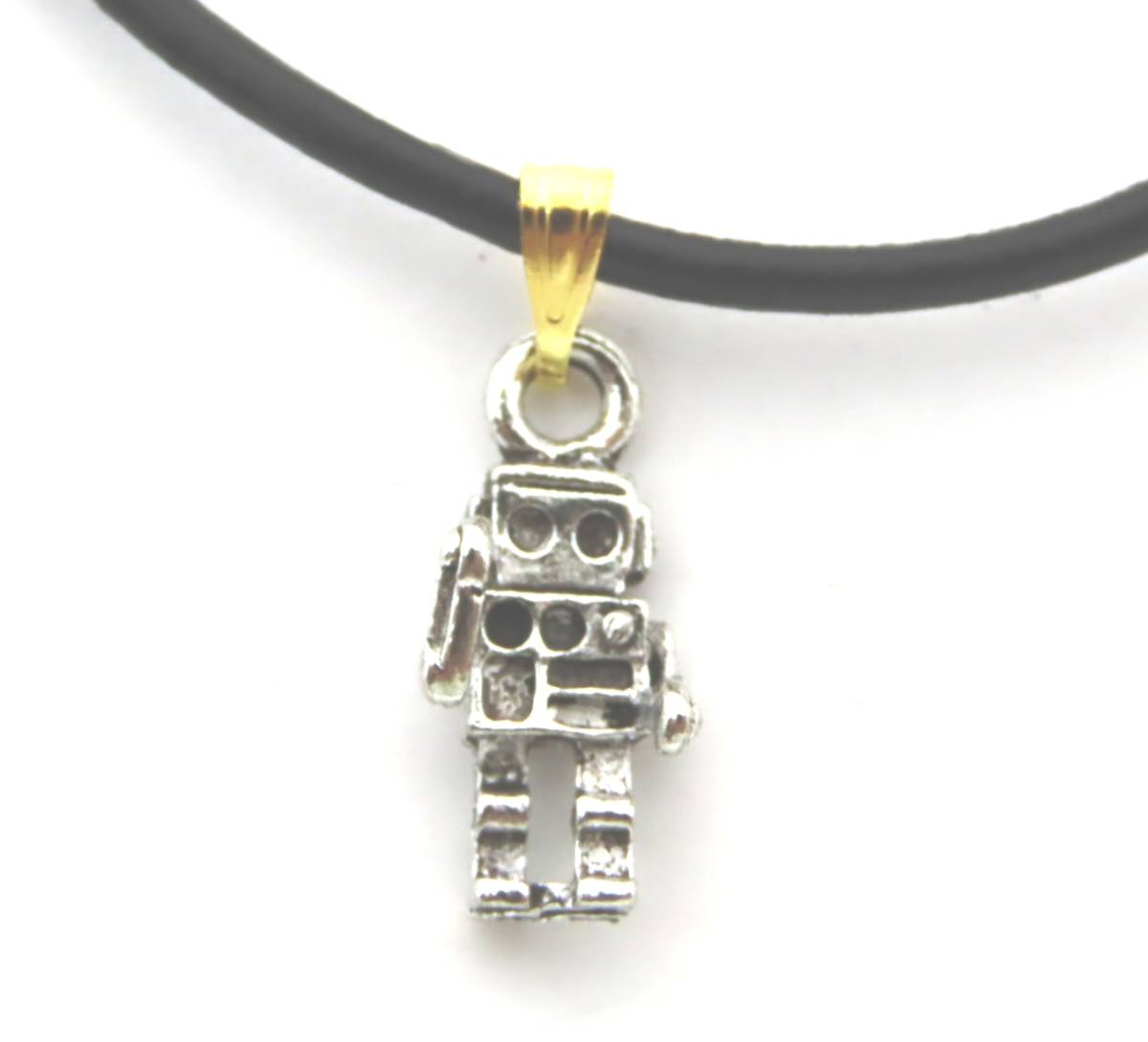 ロボット ペンダント チョーカー 本革ひも付 ネックレス SF グッズ PUNK 理系拍卖