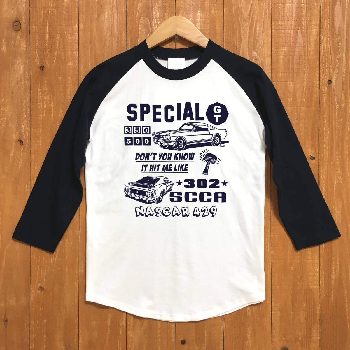 ■GT ベースボールTシャツ■Sサイズ(ネイビー袖xネイビー)フォード マスタング シェルビー FORD MUSTANG SHELBY拍卖