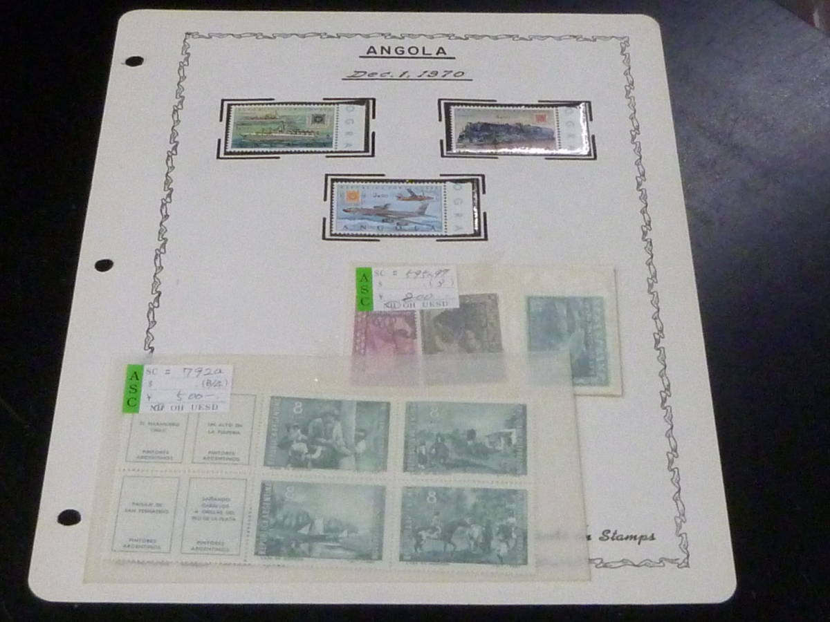 22 S №5 鉄道関連 切手 世界各国(A国) アンゴラ・他 計6種+田型 1リーフ 未使用NH・VF拍卖