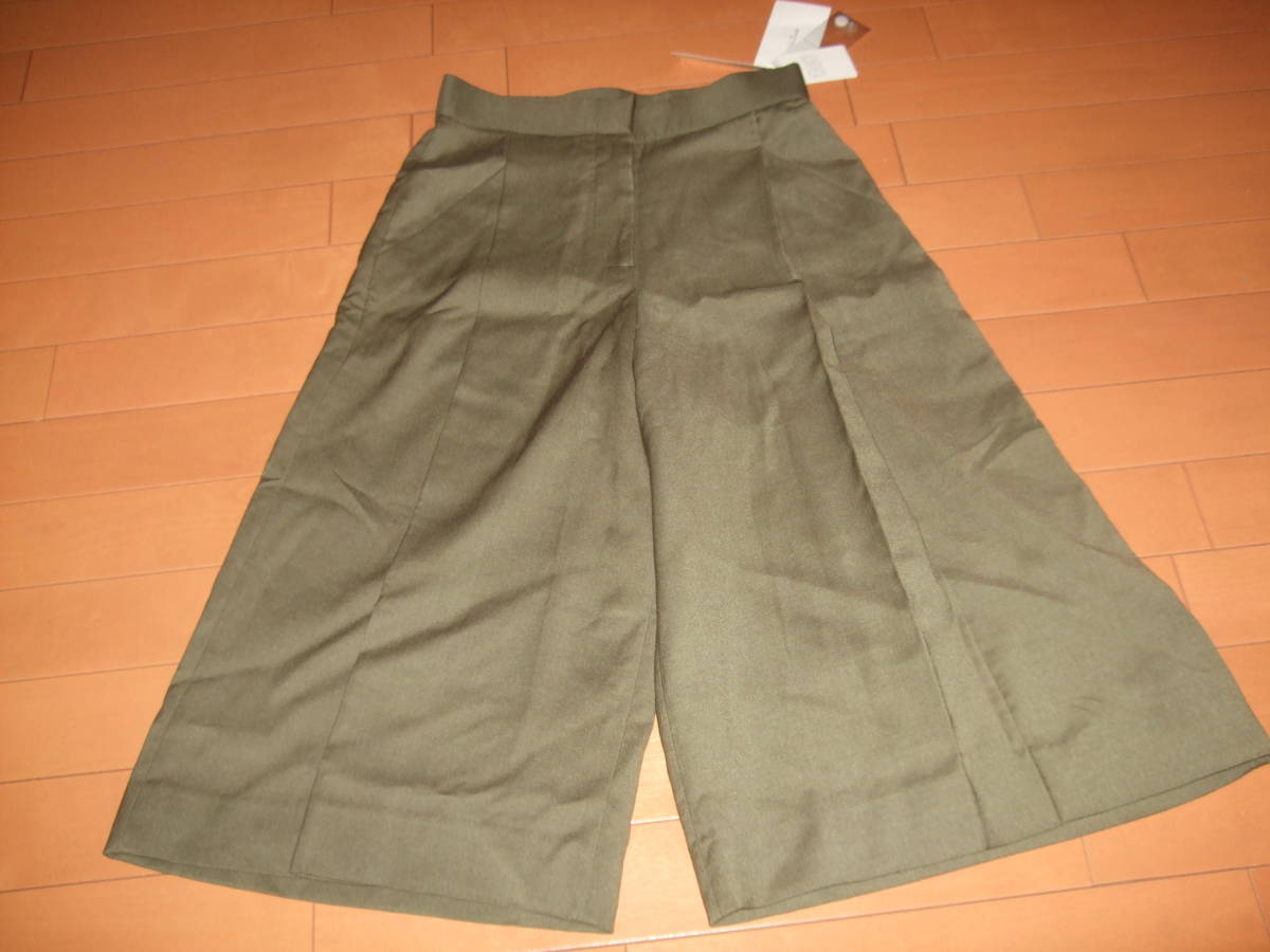 新品タグ付送料込即決☆ミラオーウェン ガウチョパンツ☆秋冬向き サイズ0 カーキ拍卖