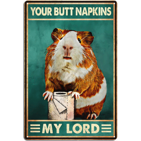 A995 メタル サイン ブリキ 看板 金属 プレート 店 動物 ペット トイレ 男 女 トイレット ペーパー 補充 ハムスター【E】拍卖