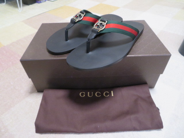 GUCCI グッチ インターロッキングサンダル 未使用品 サイズ8ハーフ拍卖