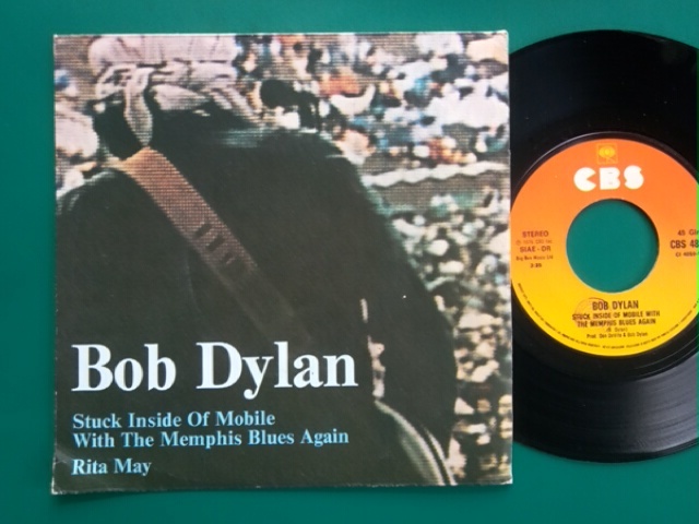 ★EU45★ボブ・ディラン「スタック・インサイド・オブ・モービル~メンフィス・ブルース・アゲイン」 PS付き! イタリア盤拍卖