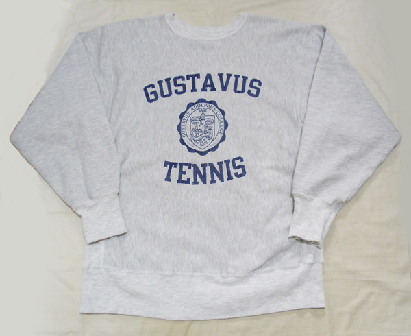 XL【90’s/チャンピオン・リバースウィーブ】カレッジ スウェット 3段プリント トレーナー ヴィンテージ 杢グレー 90年代 Champion 古着拍卖