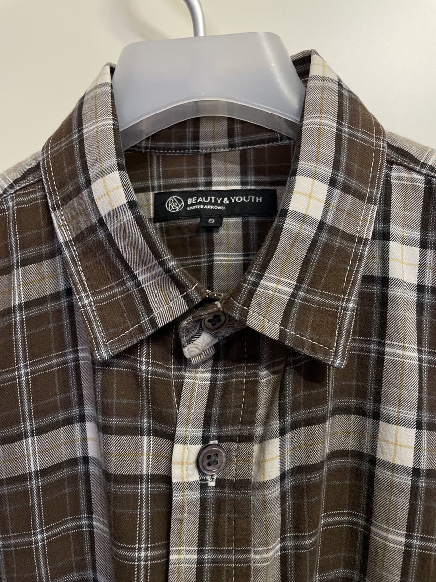 美品 ビューティ&ユース ユナイテッドアローズ チェックシャツ S拍卖
