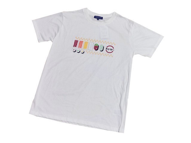 【新品】スシロー Tシャツ 半袖【L】白/ホワイト◆21001 すしろー 寿司 お寿司 回転ずし 男性用拍卖