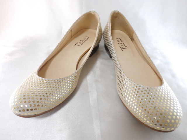 Tip2ing★Yasuko Kojima★本革パンプス★日本製★23★1回使用★検索れいさえ23拍卖