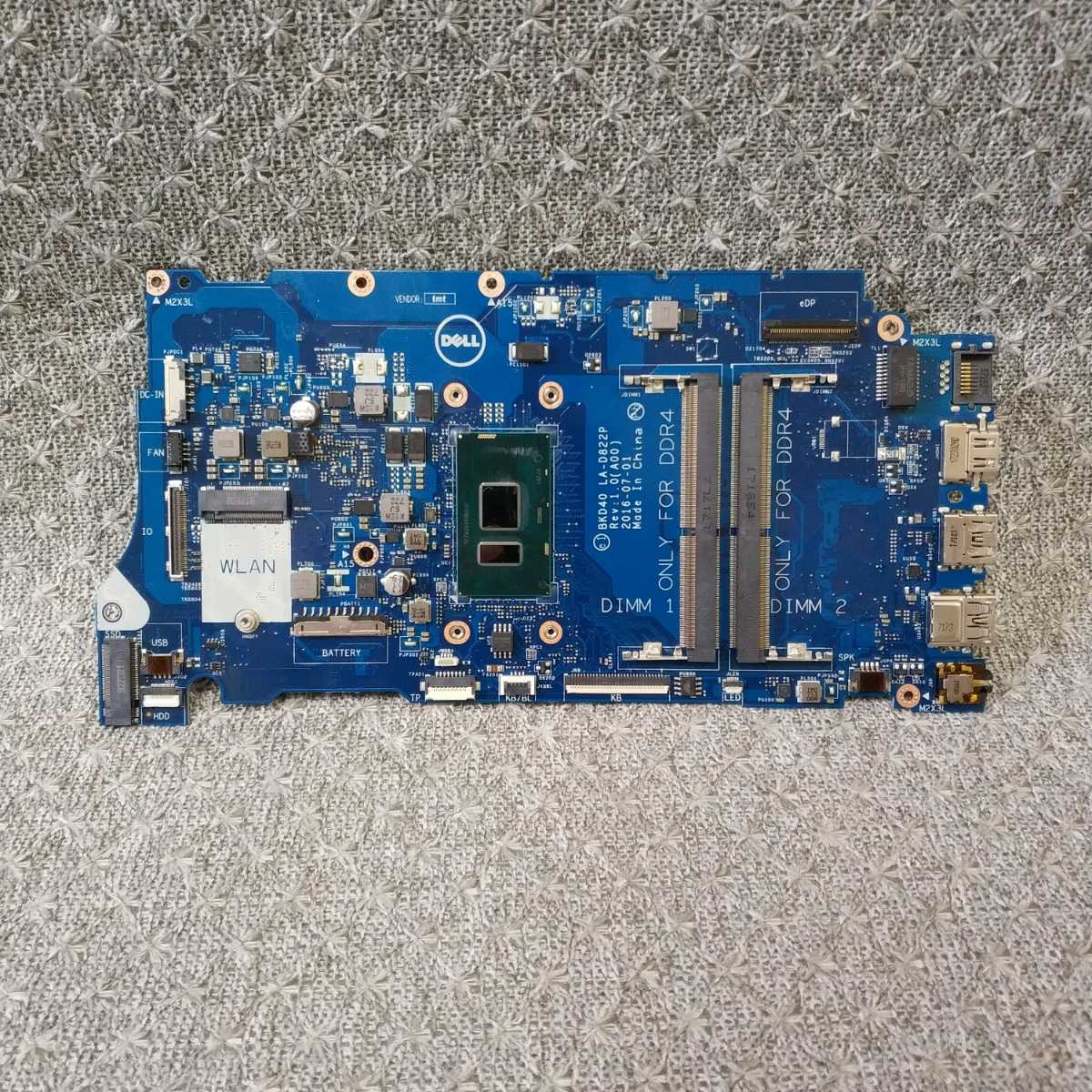 岐阜 即日発送 ★ Dell Vostro 5568 P62F 等用 マザーボード LA-D822P ★ Core i5 第7世代 CPUオンボード ★ 動作確認済 NM401拍卖