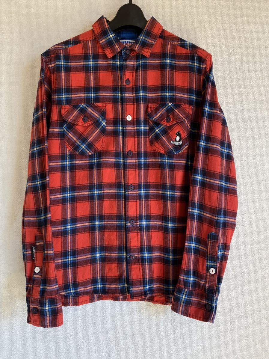 Laundry / ランドリー チェック ネルシャツ S拍卖
