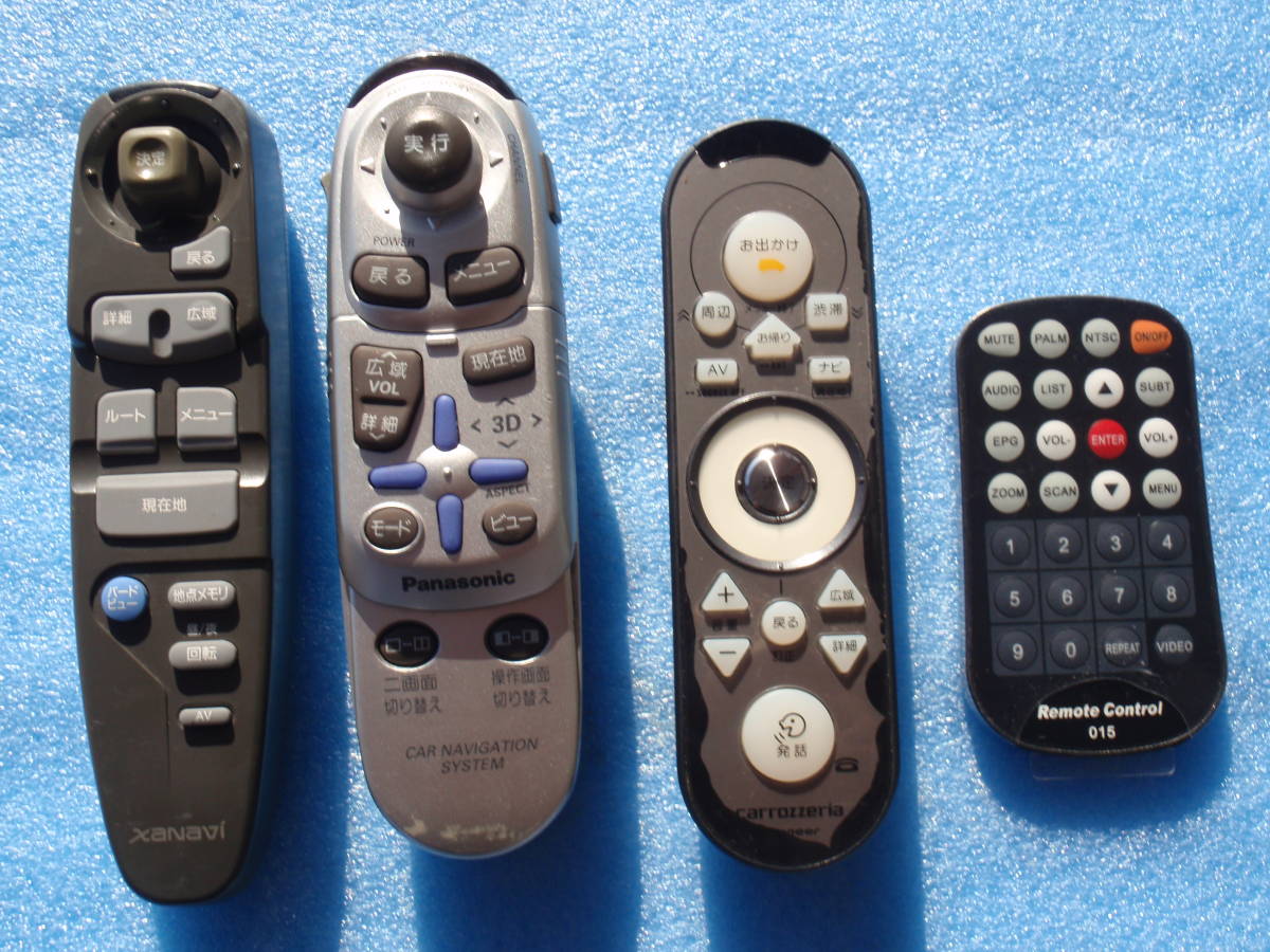 【カーナビリモコン 4点set】・XANAVI ザナヴィ ・ カロッツェリア CXC7589・パナソニック ・Remote control 中古品・動作未確認拍卖