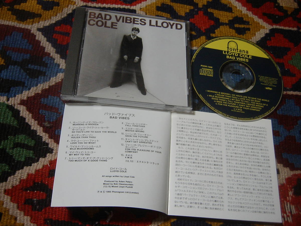 90's ザ・コモーションズ関連 ロイド・コール LLOYD COLE (CD)/ バッド・ヴァイブス BAD VIBES PHCR-1328 1994年 拍卖