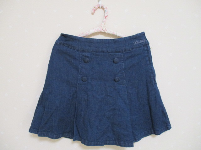● Lindsay ● 可愛いデニムスカート ☆150㎝☆紺 11006拍卖
